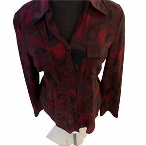 Elie Tahari button down silk blouse
